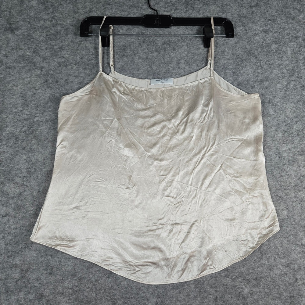 Babaton Womens Champagne Everyday Satin Cami Tank Top Size S